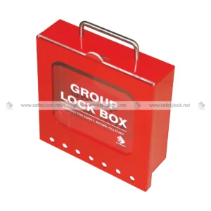 wallmount group lock box upper slider red