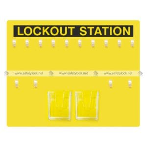 yellow ACP sheet open lockout tagout station