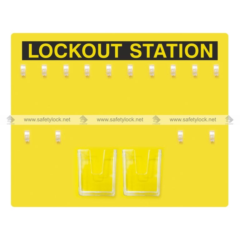 Open Front View Lockout Stations - Yellow | Lockout Tagout Center