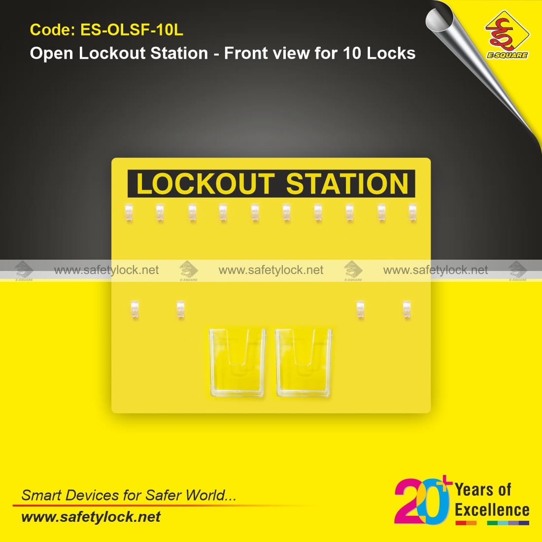 yellow color open lockout tagout station