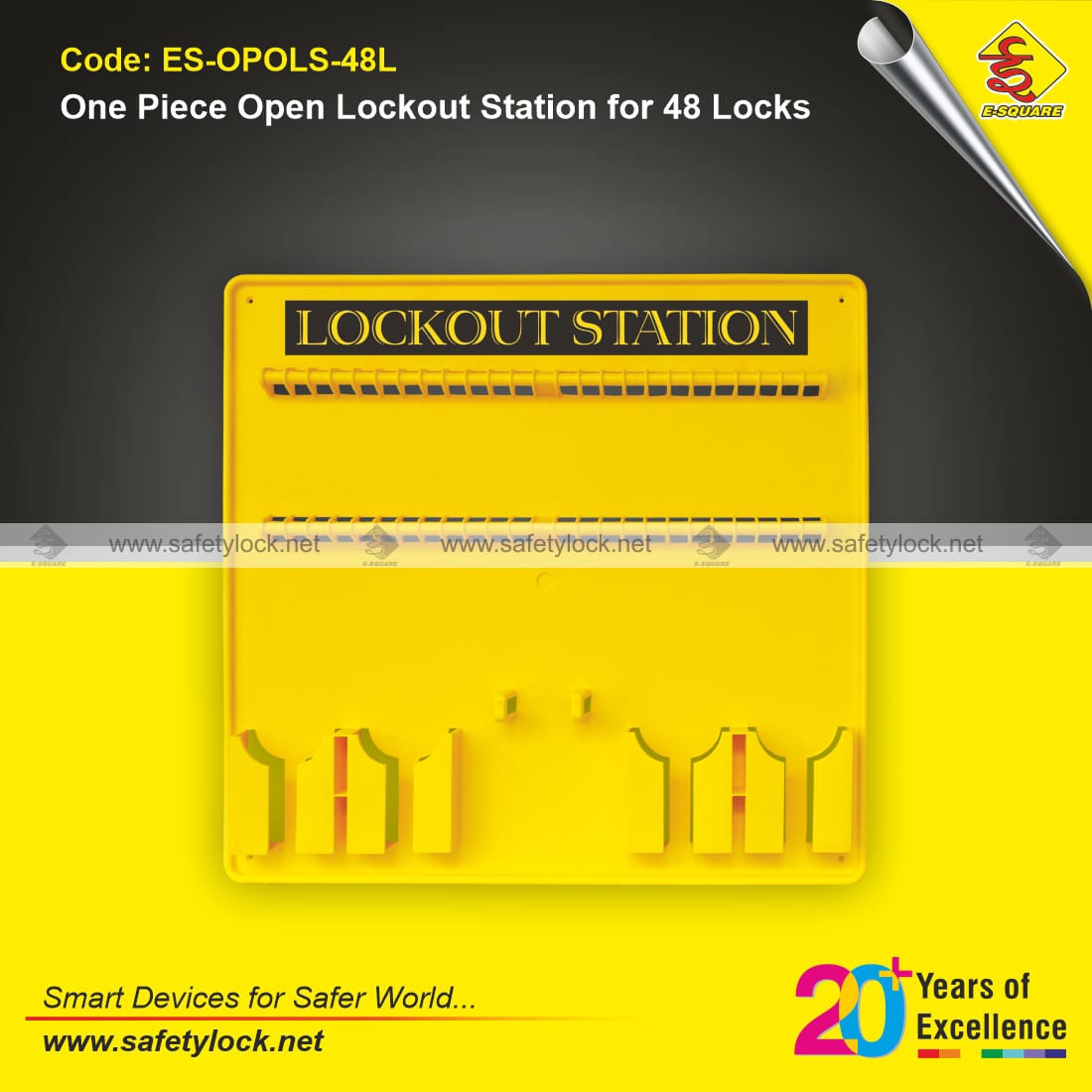 yellow color polystyrene open lockout stations