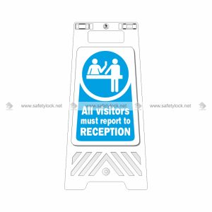 all visitors must report to reception floor stand