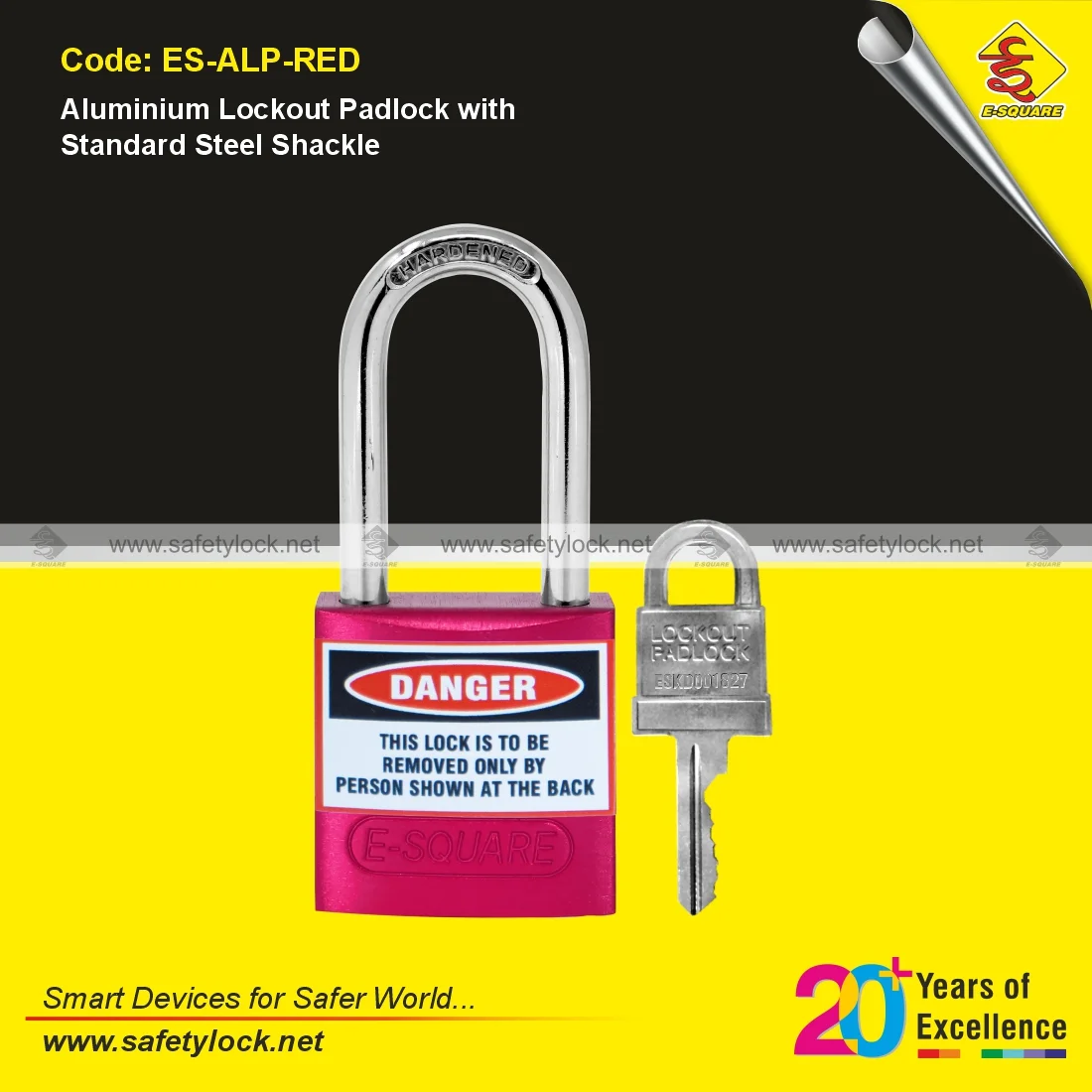 aluminium padlock with steel shackle