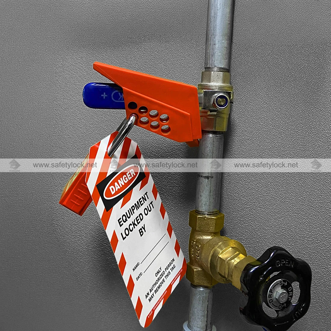 ball valve lockout installation for safety
