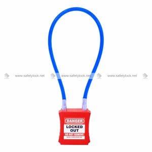 cable lockout safety padlock with 1 feet cable