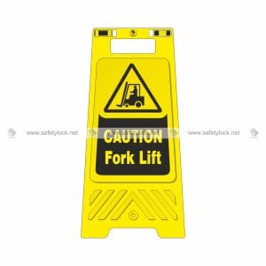 caution fork lift safety floor stand
