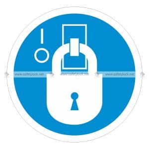 closed energy isolation - lockout safety sign