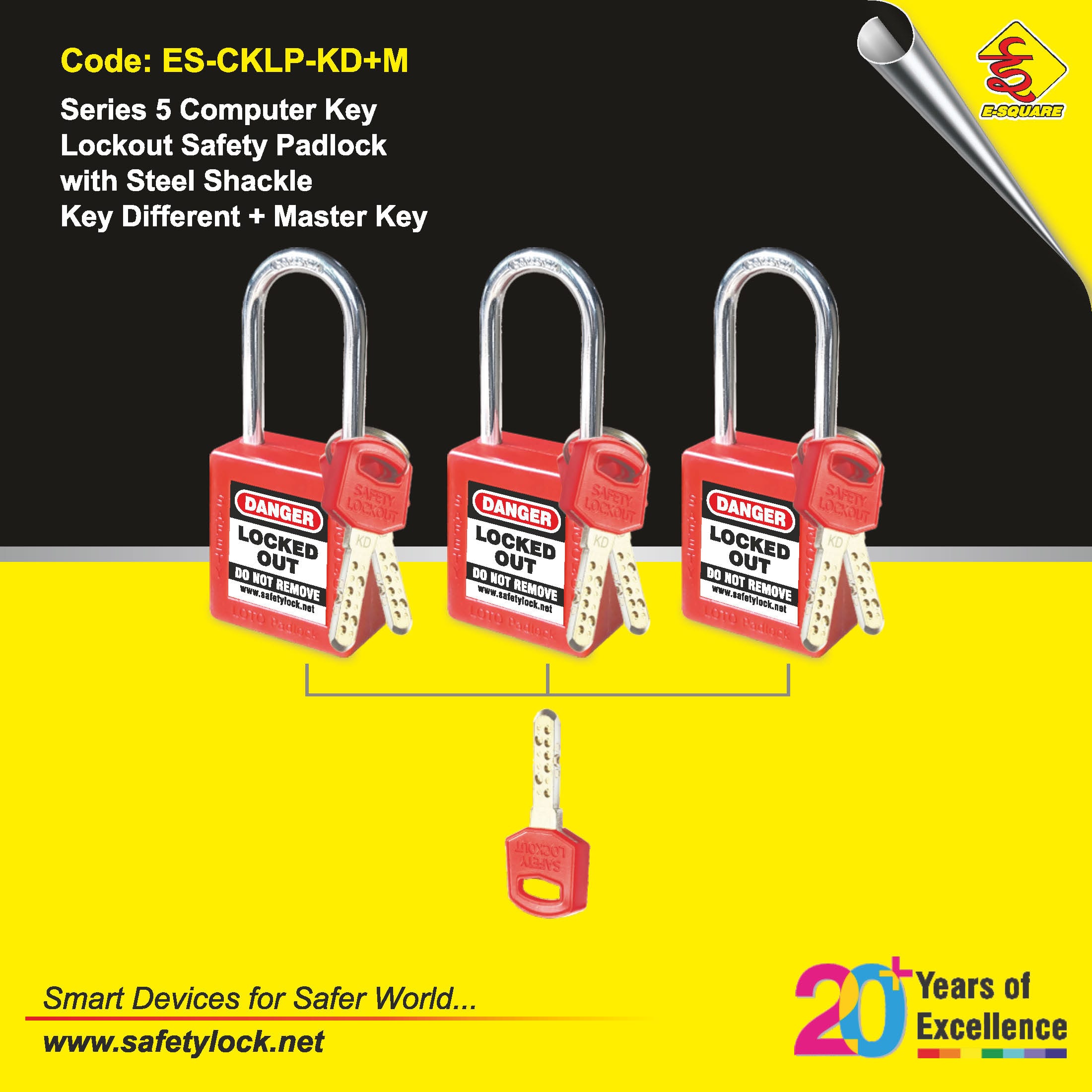 computer key LOTO padlock