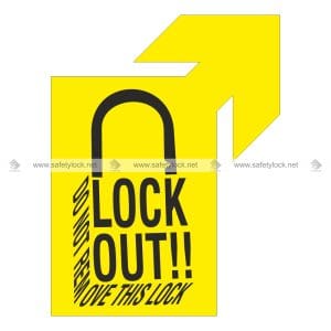 customised safety lockout arrow markers