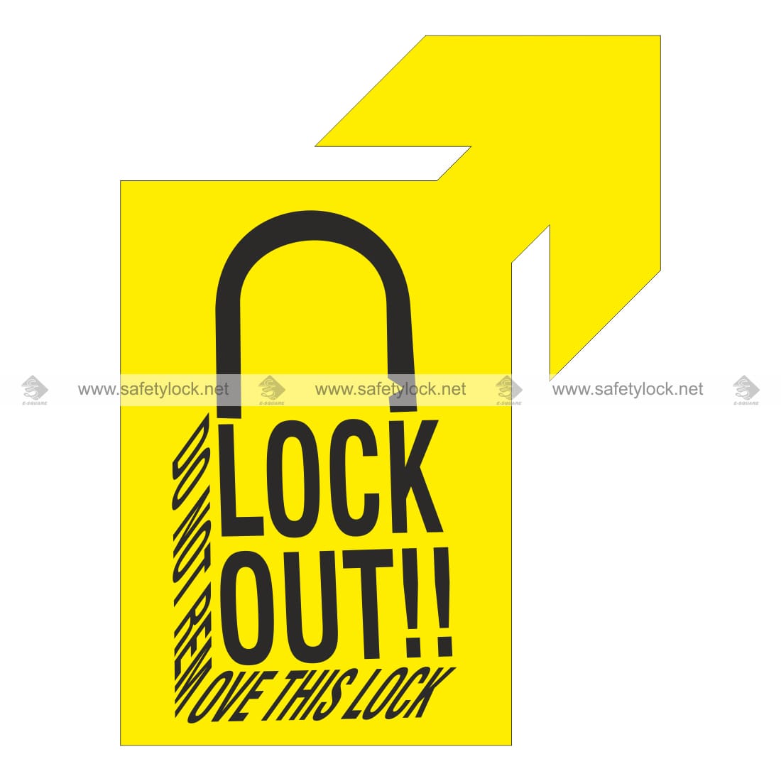 customised safety lockout arrow markers