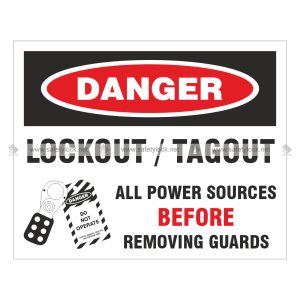 danger loto safety sign