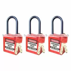 de-electric computer key lockout padlock with nylon shackle