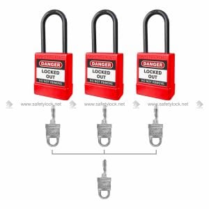 di-electric lockout padlock with master key