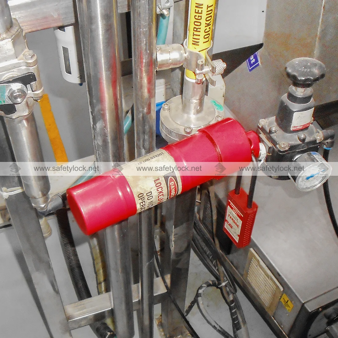 di-electric padlock with long shackle installation