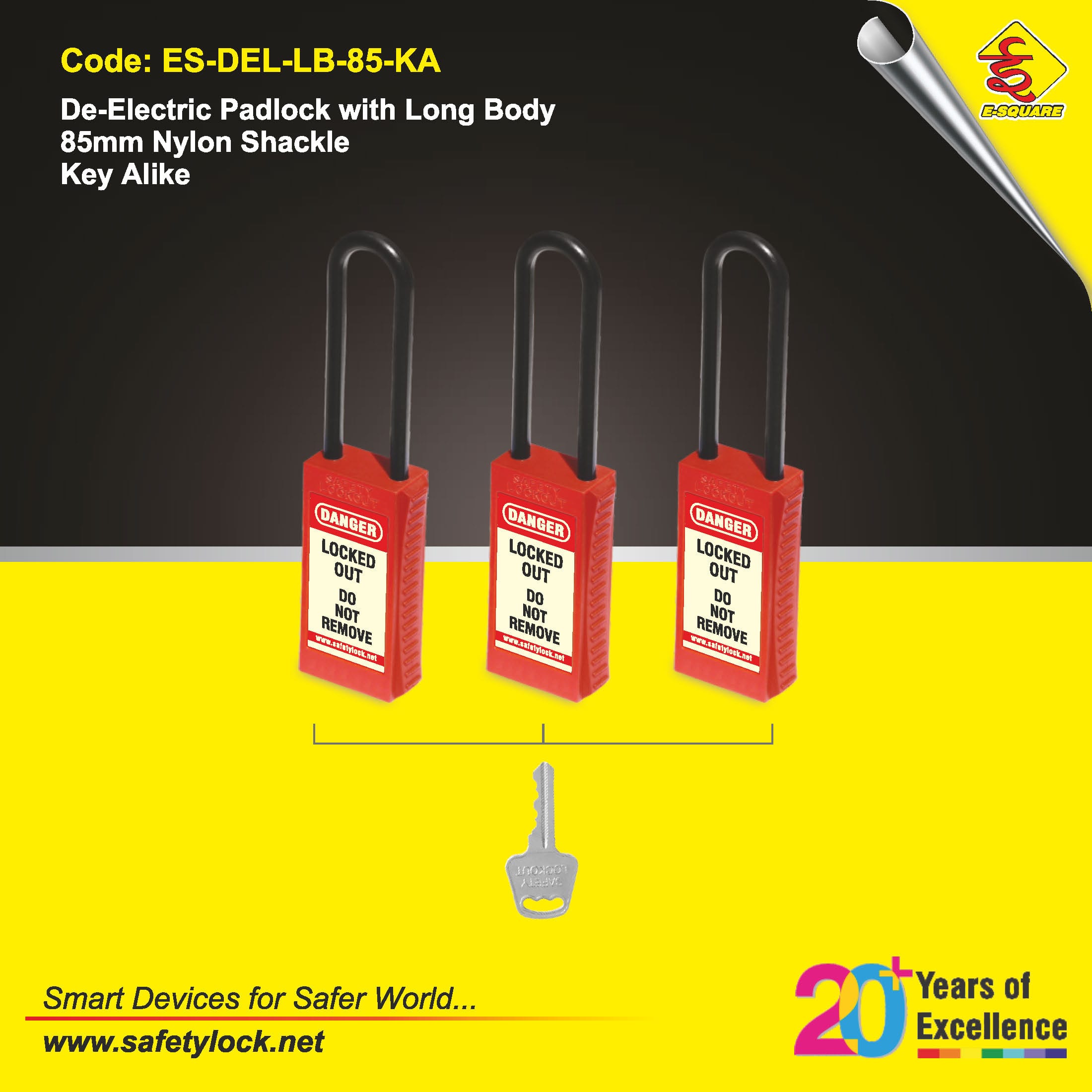 E-Square nylon padlocks