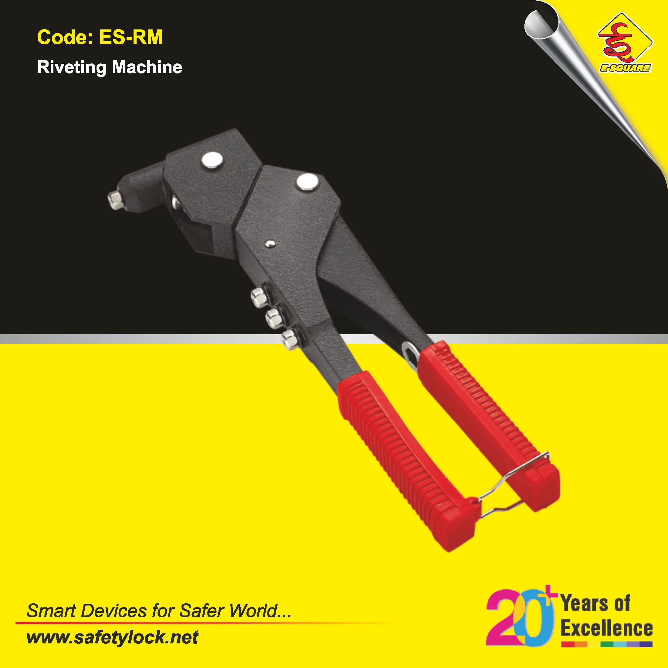 E-Square riveting machine for padlock eye