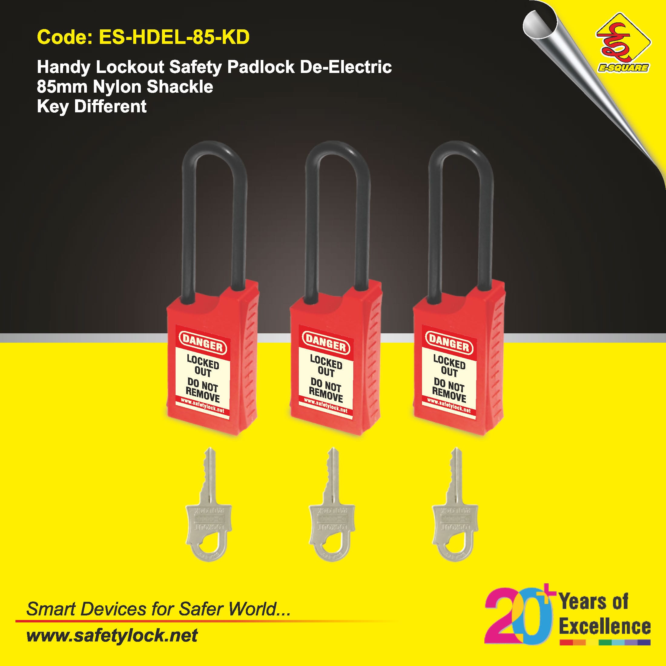 E-Square safety lockout padlock