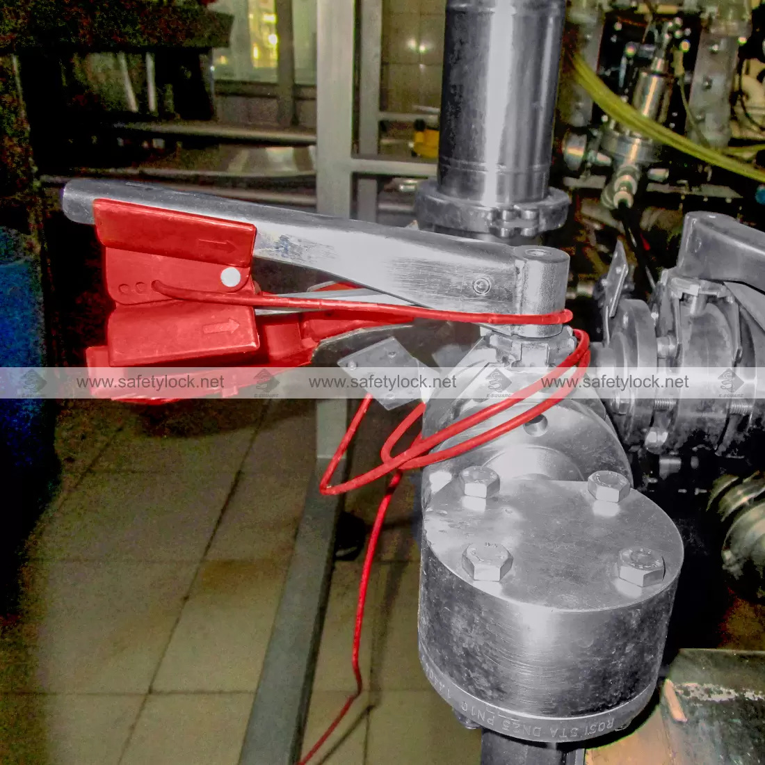 E-Square universal butterfly valve lockout installation