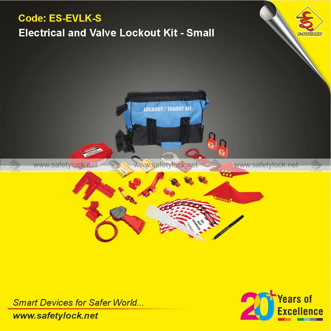 Electrical and Valve Lockout Kit Small for Energy Control Safety Programs