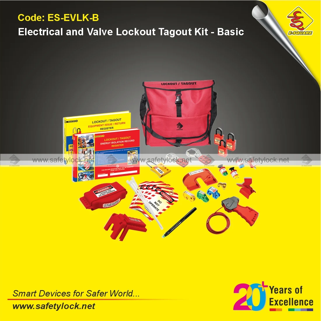 Electrical and Valve Lockout Tagout Kit Basic for Group Lockout Procedures