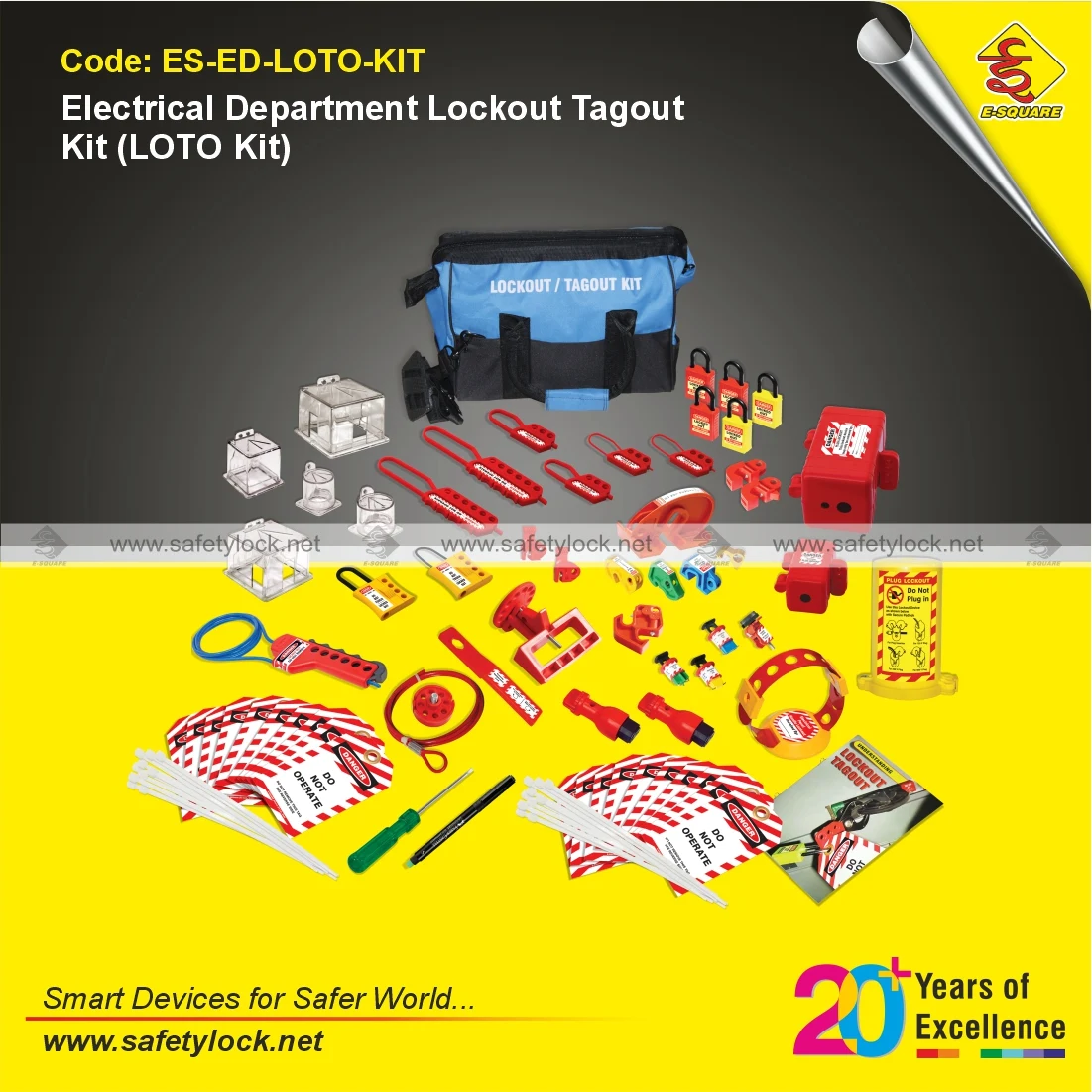 Electrical Department Lockout Tagout Kit for Energy Isolation Applications