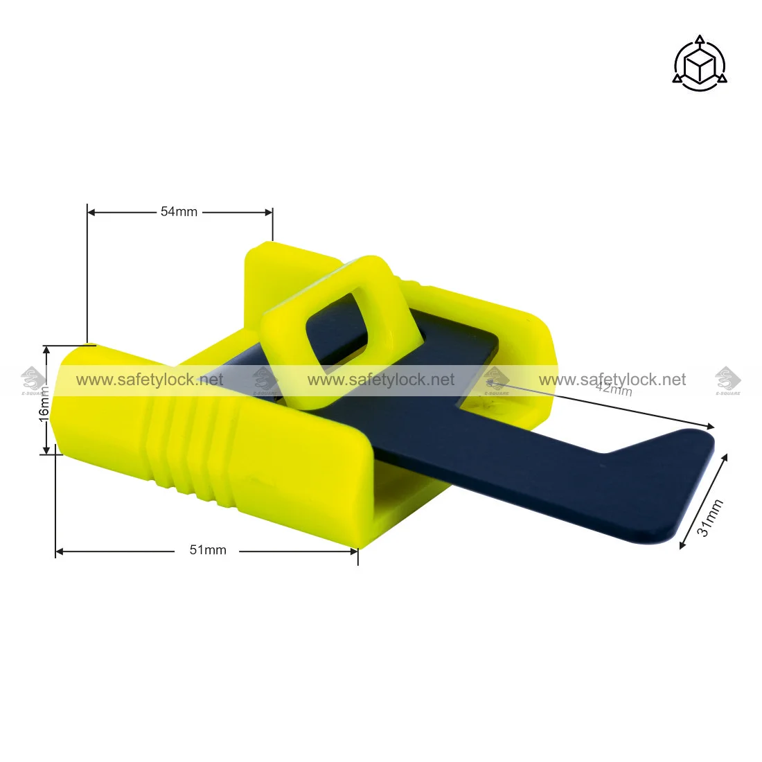 electrical panel lockout device round rotating knob blocker dimension