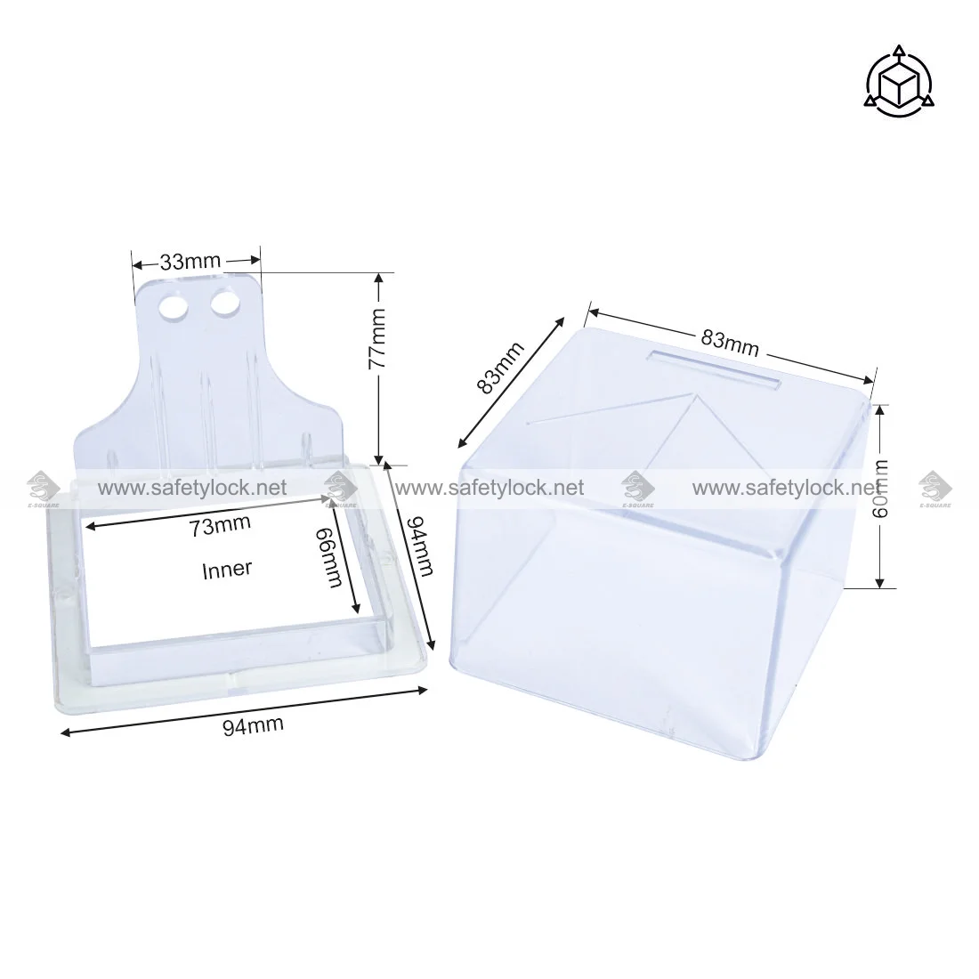 electrical panel lockout square box big size dimension