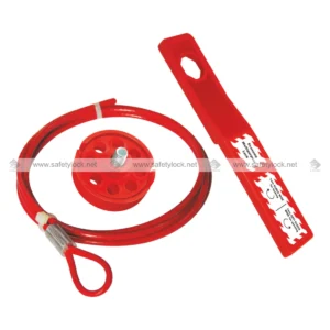 EML with Tool and 2 Meter Vinyl Coated Steel Cable with Loop for Industrial Lockout Tagout Safety and Energy Isolation by E-Square Alliance