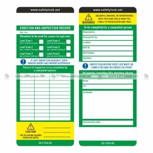 Tags for Flat Base Scaffolding Tag Holder