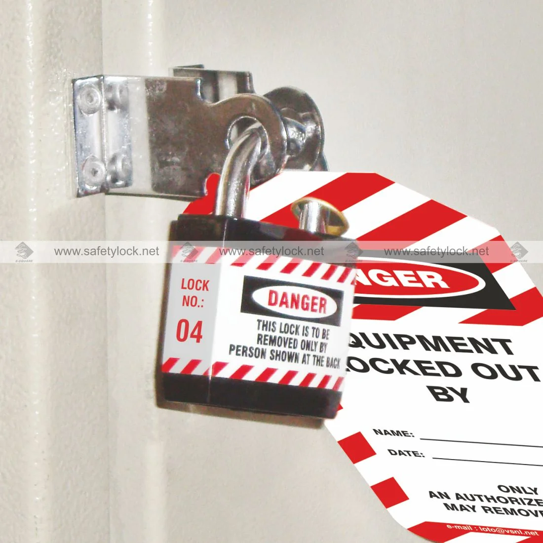 flat padlock eye for electrical panel lockout