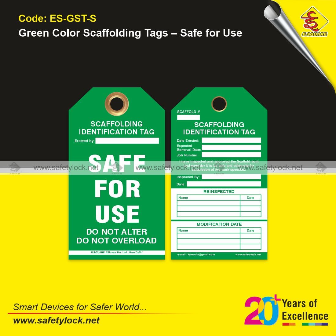 green color scaffolding tags supplier