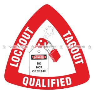 hard hat labels triangular shape