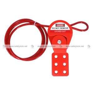 hasp type adjustable multipurpose cable lockout device
