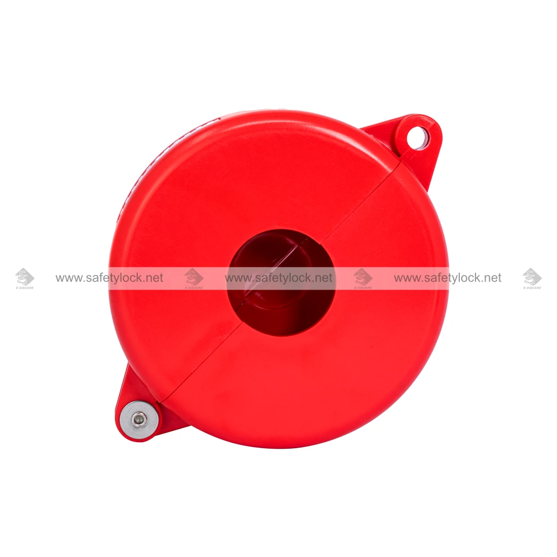 Hinged Gate Valve Lockout for 63.5 to 127 mm Handle Wheel Diameter used in Industrial Lockout Tagout by E-Square Alliance