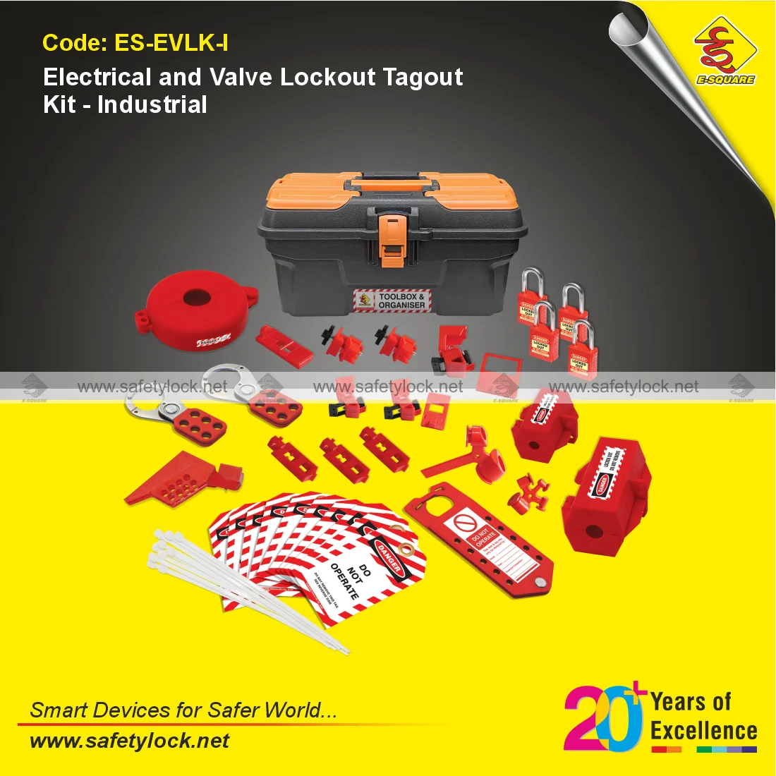 industrial electrical and valve lockout tagout kit