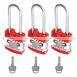 jacket padlock with long shackle osha 1 lock 1 key