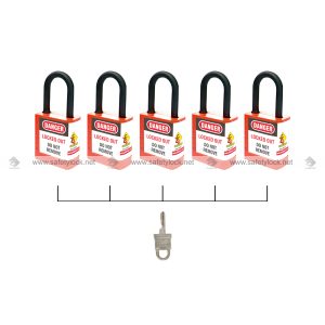 Keyed Alike mini de-electric lockout padlock