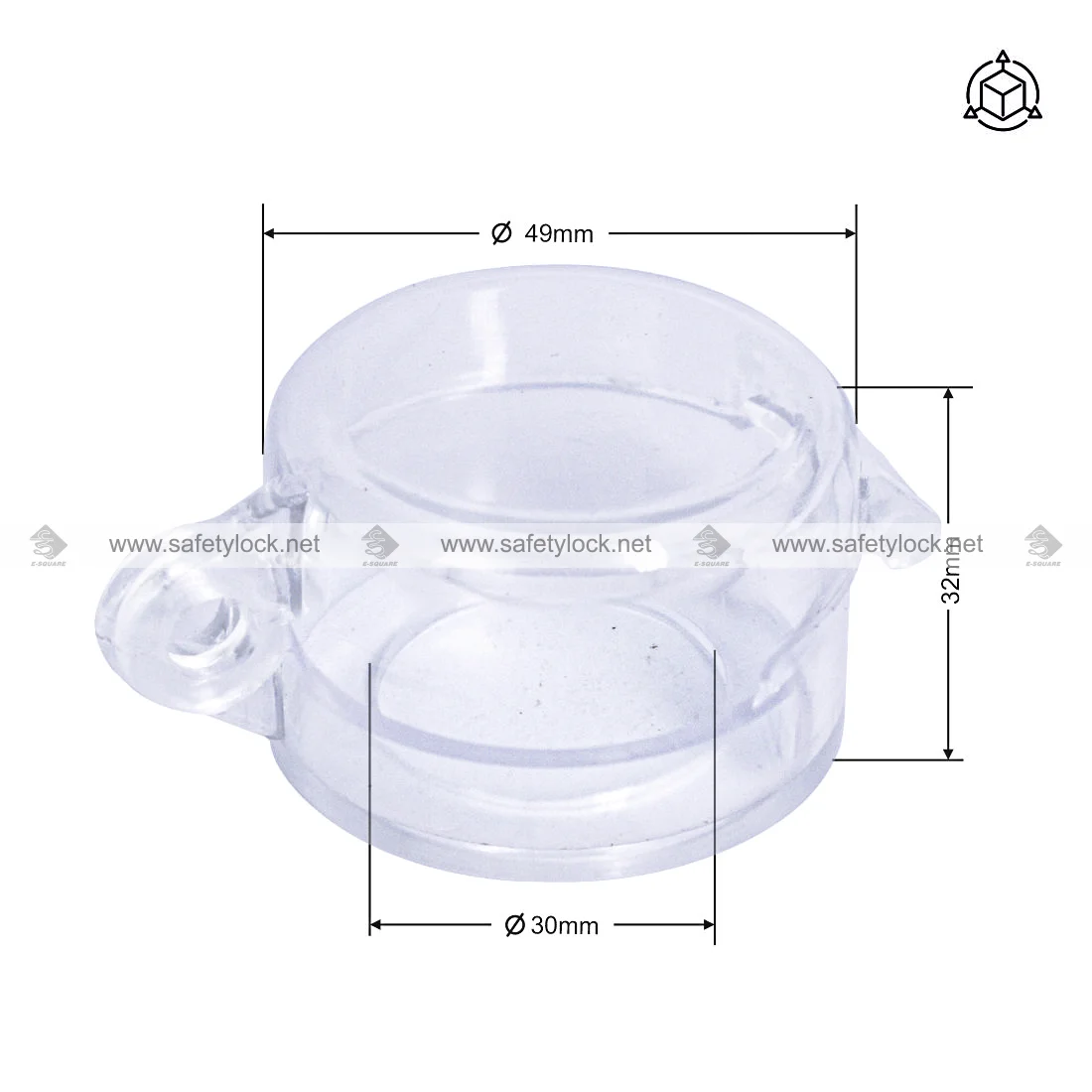 large switch cover lockout device dimension
