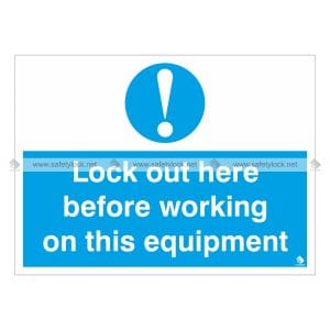 lock out here before working on this equipment