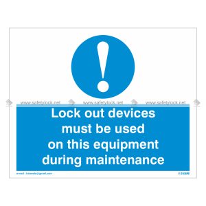 lockout devices must be used on this equipment safety tags