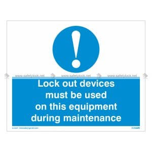 lockout devices must be used on this equipment safety tags