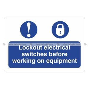 lockout electrical switches - safety marking label