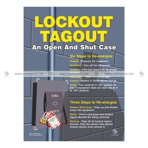 lockout poster - 6 steps to de-energize