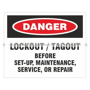 lockout safety danger sign