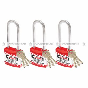 lockout safety jacket padlock with long shackle key different
