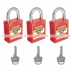 lockout safety PLSP padlock with 25 mm steel shackle
