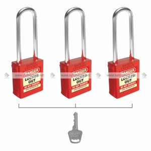 lockout safety plsp padlock with 85 mm steel shackle
