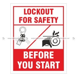 lockout safety sign for safety