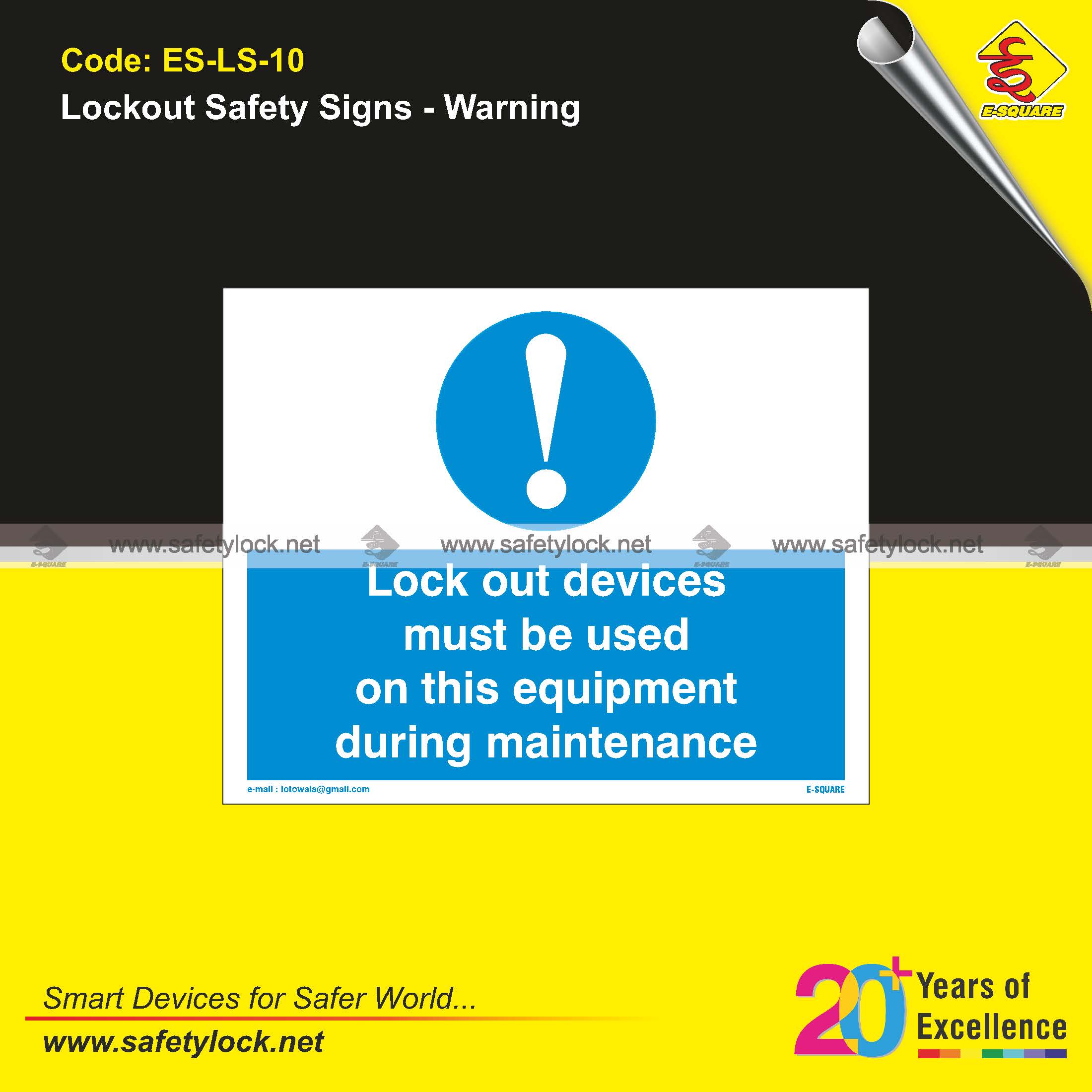 lockout safety sign