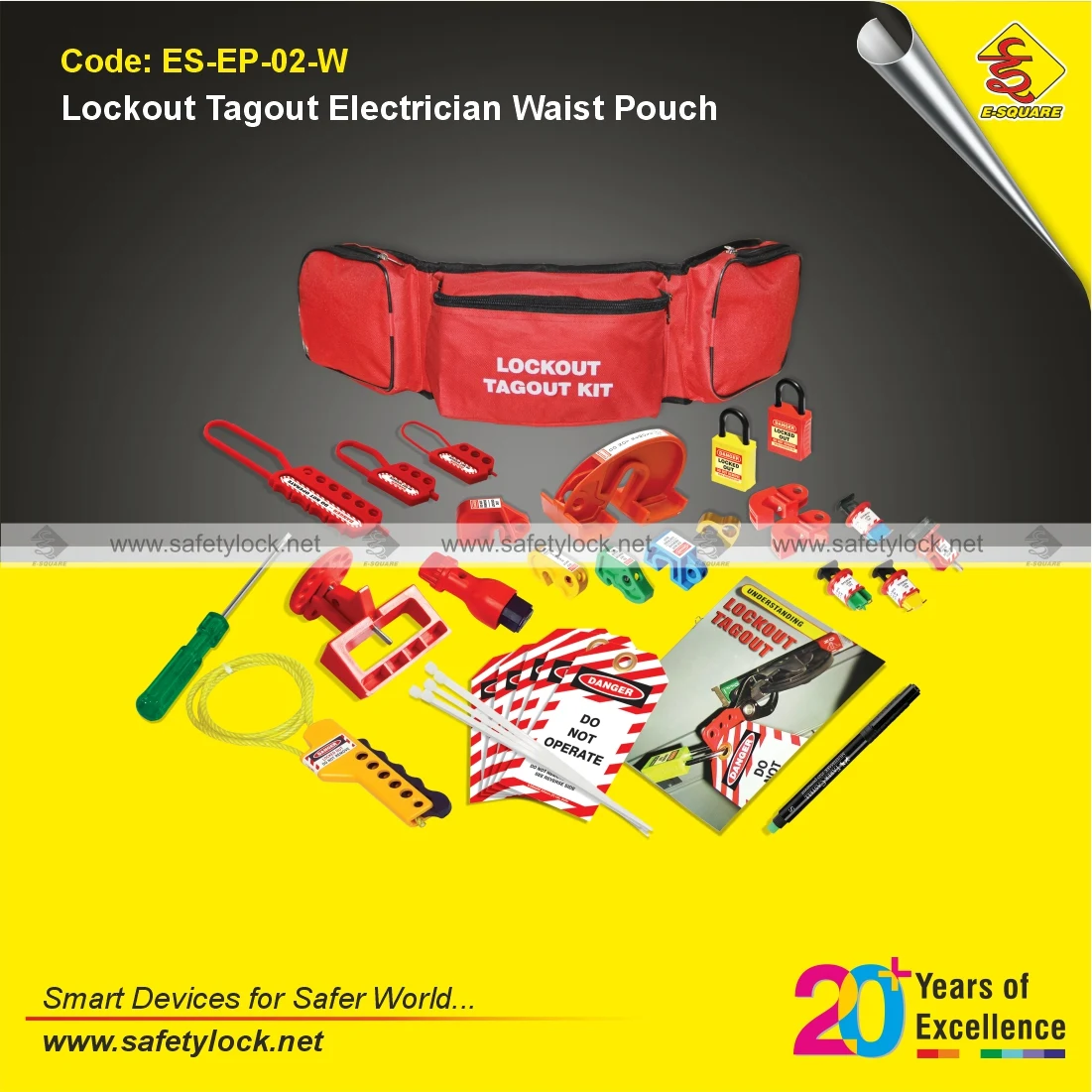 Lockout Tagout Electrician Waist Pouch for OSHA Lockout Tagout Compliance